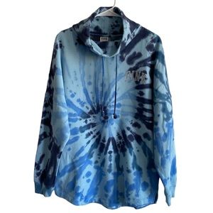 Victoria's Secret- Pink Sweatshirt Glitter Color Tie Dye Blue Shine